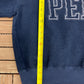 Pepsi Embroidered Fleece Graphic Crewneck | Size Large | Vintage 1990s Promotional Drink Blue Sweater |