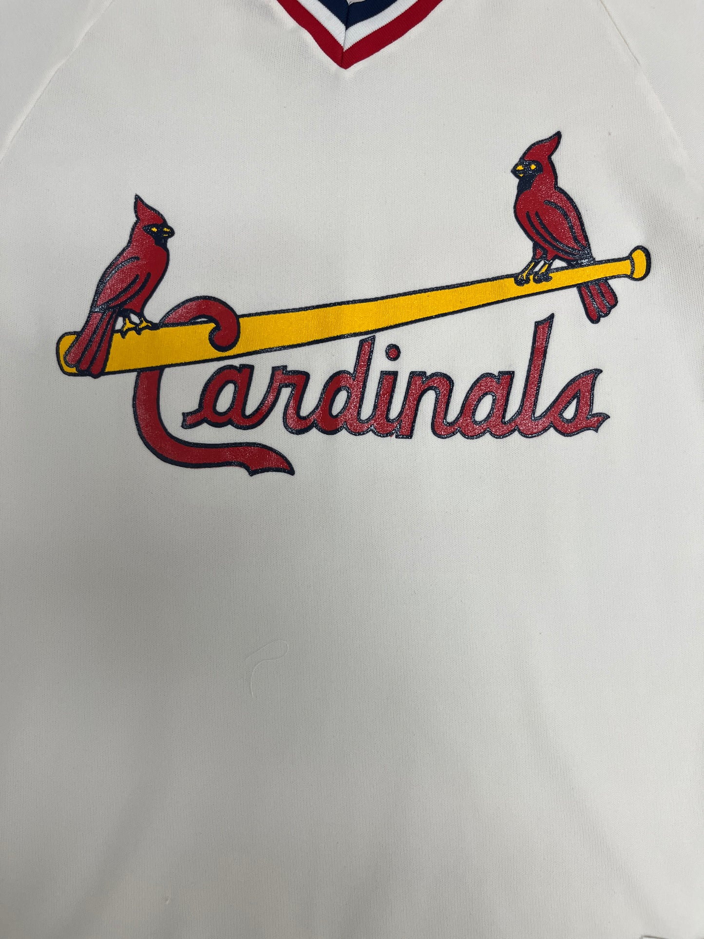 St. Louis Cardinals Graphic Jersey | Size Large | Vintage 1980s MLB Baseball White Jersey |