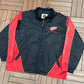 Detroit Red Wings Graphic Windbreaker | Size X-Large | Vintage 2000s NHL Hockey Black Jacket |