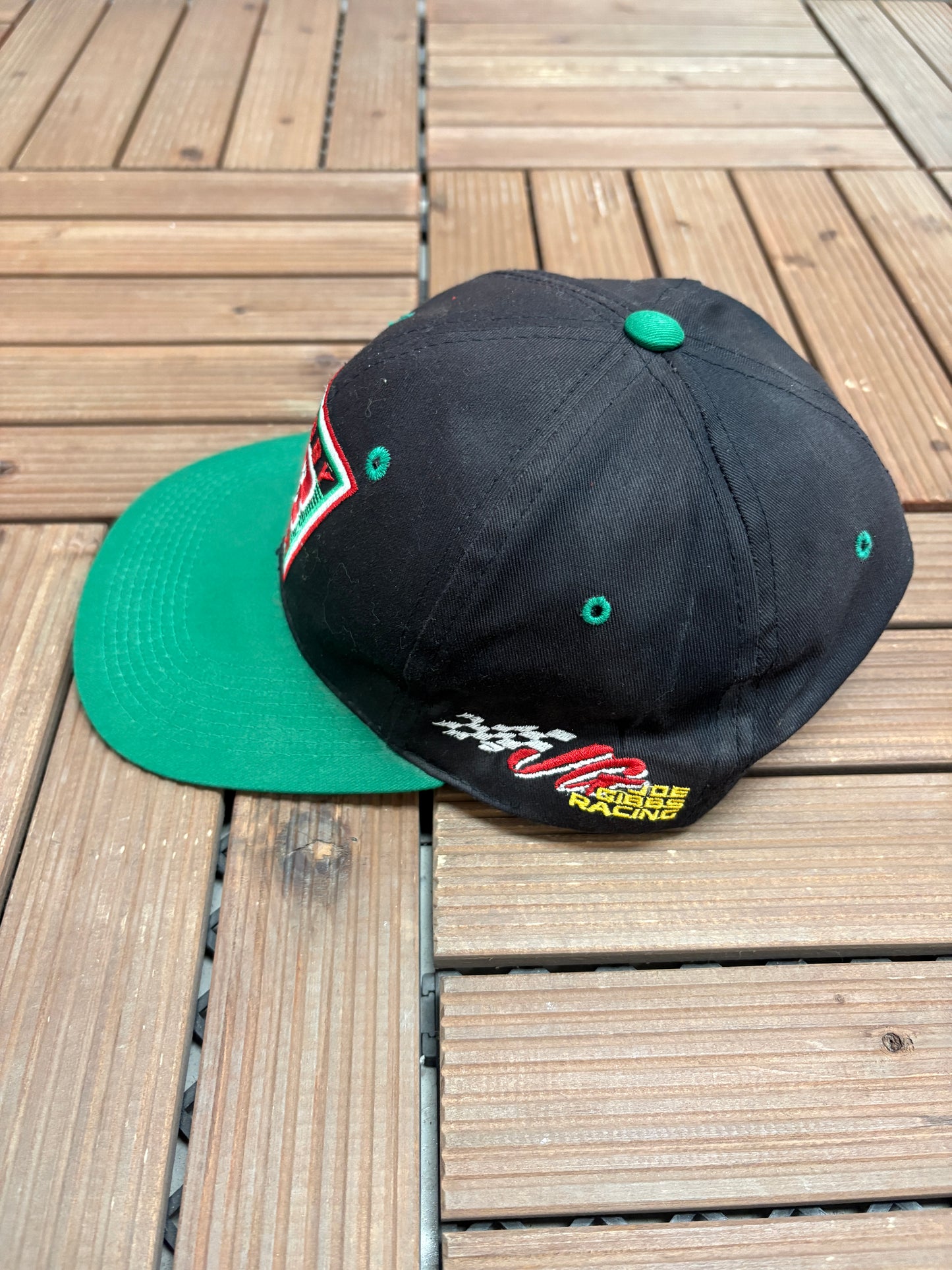 Bobby Labonte Joe Gibbs Racing Graphic Hat | Snap Back | Vintage 2000s NASCAR Racing Black Cap |