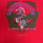 Bushwackers A Dining Adventure Graphic Tee | Size X-Large | Vintage 1990s Promotional Red T-Shirt |