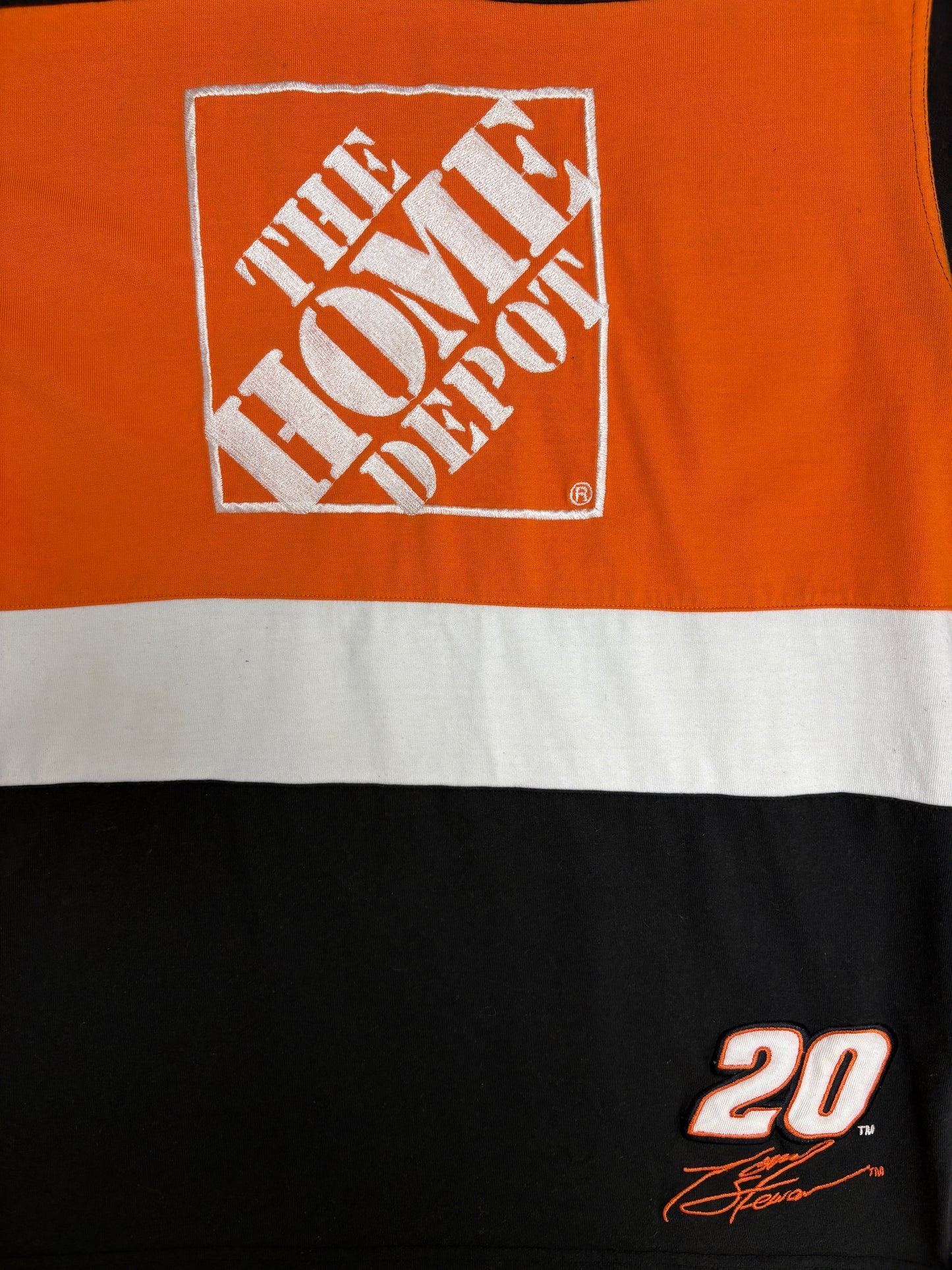 Tony Stewart The Home Depot Graphic Tee | Size Medium | Vintage 2000s Racing Black T-Shirt |