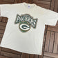 Green Bay Packers Graphic Tee | Size X-Large | Vintage 1990s NFL Football White T-Shirt |