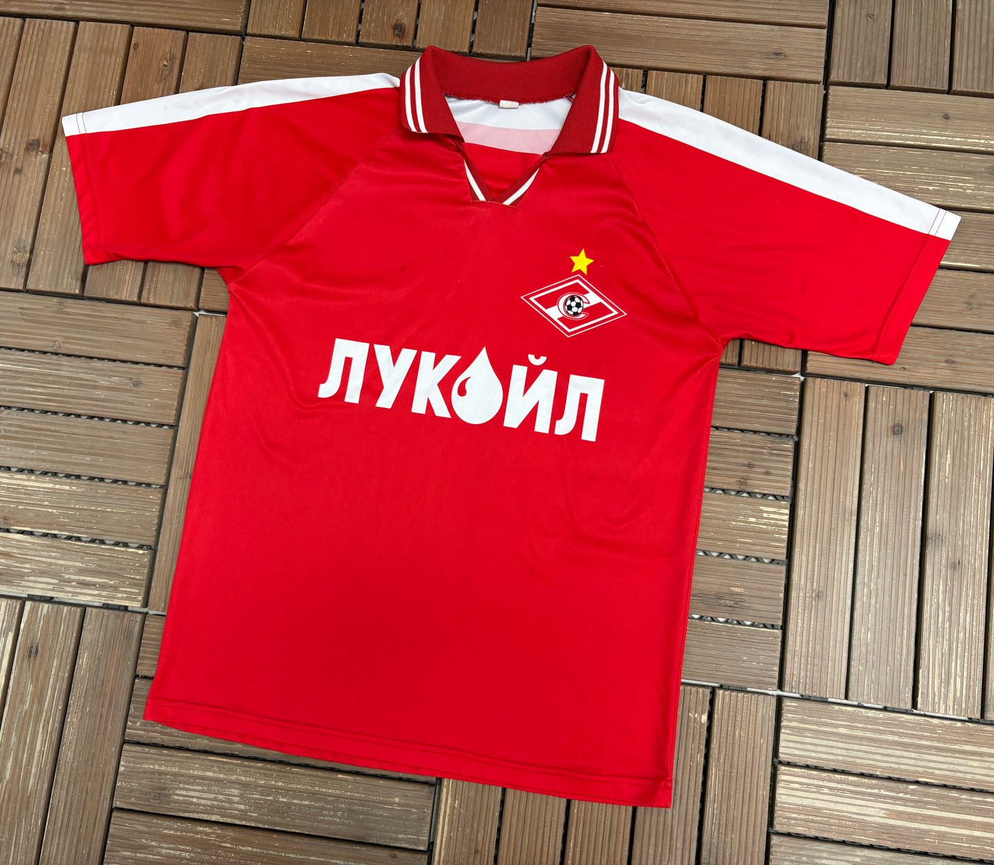FC Spartak Moscow Dmytro Parfyonov Home Kit | Size Large | Vintage 2000s Red Soccer Jersey |