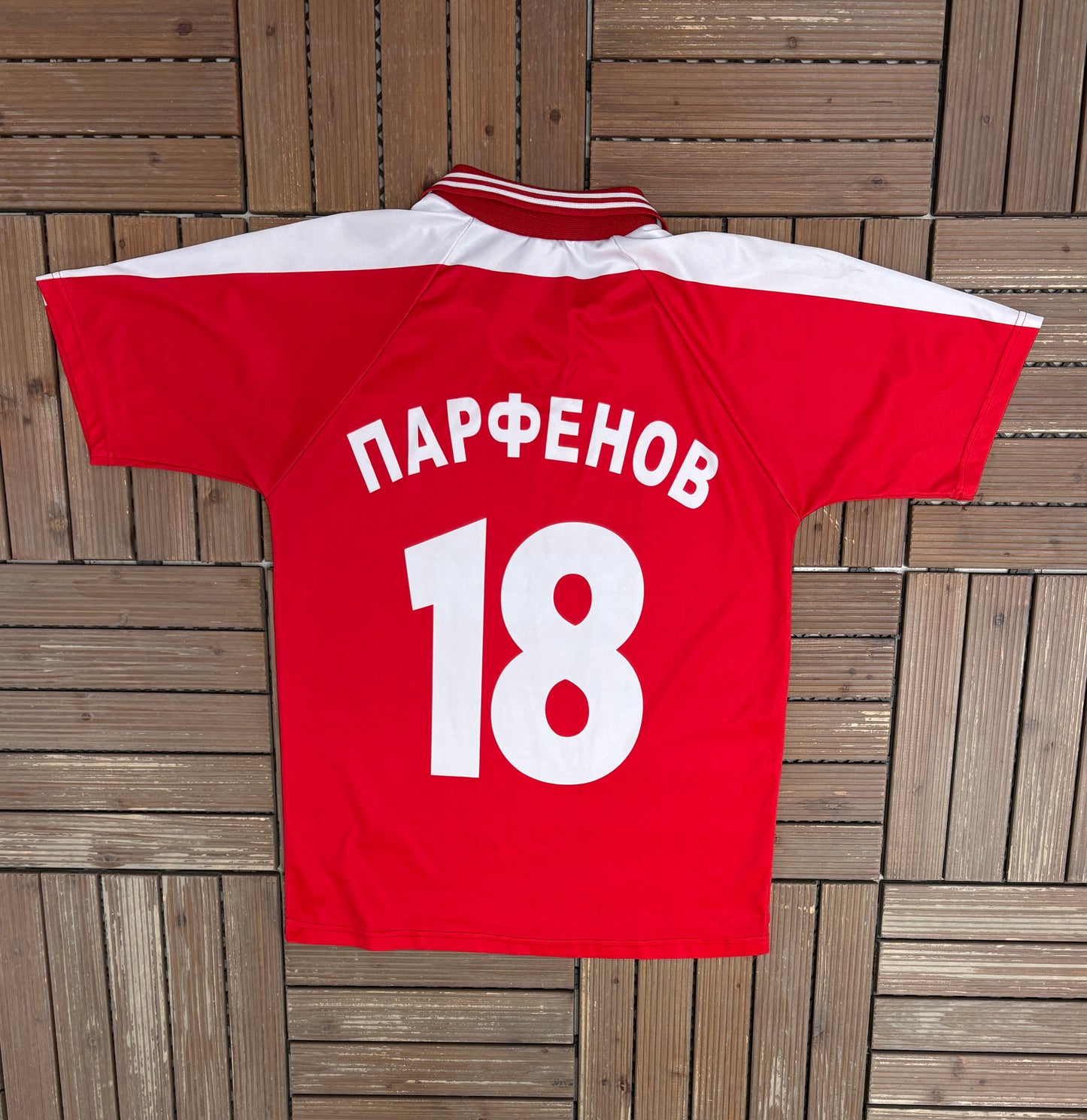 FC Spartak Moscow Dmytro Parfyonov Home Kit | Size Large | Vintage 2000s Red Soccer Jersey |