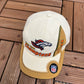 Denver Broncos Back To Back Super Bowl Champions Graphic Hat | Strap Back | Vintage 1990s NFL Football White Cap |