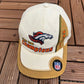 Denver Broncos Back To Back Super Bowl Champions Graphic Hat | Strap Back | Vintage 1990s NFL Football White Cap |