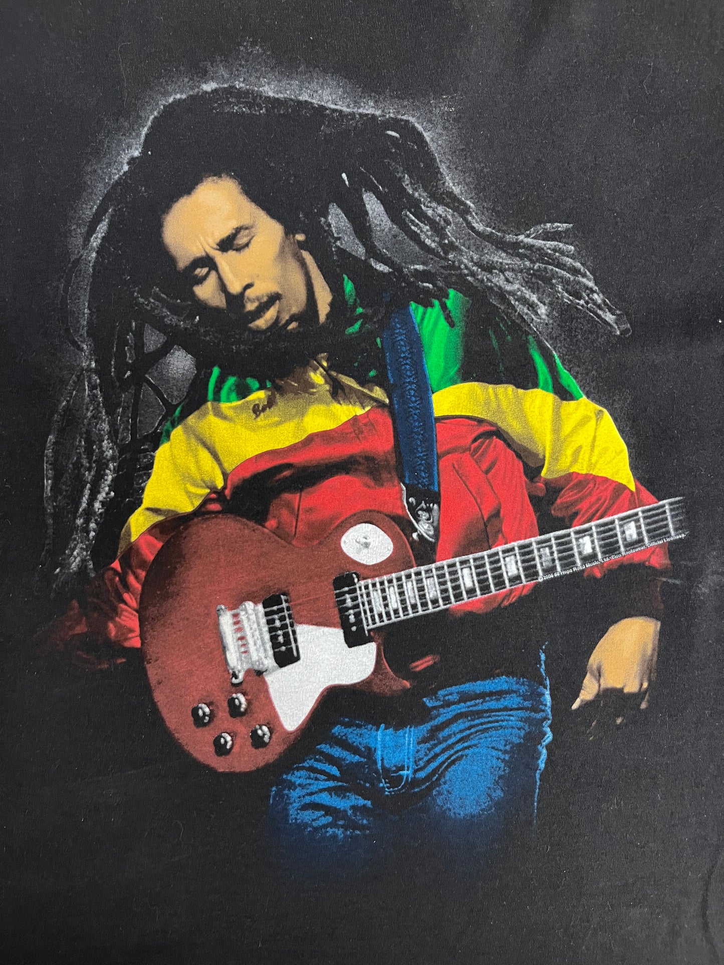 Bob Marley Graphic Tee | Size Medium | Vintage 2000s Reggae Music Black T-Shirt |