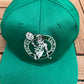 Boston Celtics Graphic Hat | Snap Back | Vintage 1990s NBA Basketball Green Cap |