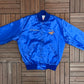 Friday Nite Stable Graphic Varsity Jacket | Size Medium | Vintage 1990s Blue Varsity Bomber Coat |