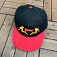 Budweiser Embroidered Graphic Hat | Snap Back | Vintage 1990s Promotional Black Cap |