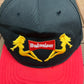 Budweiser Embroidered Graphic Hat | Snap Back | Vintage 1990s Promotional Black Cap |