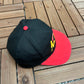 Budweiser Embroidered Graphic Hat | Snap Back | Vintage 1990s Promotional Black Cap |