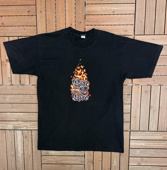 Harley Davidson Battle Creek, Michigan Graphic Tee | Size X-Large | Vintage 2000s Biker Black T-Shirt |