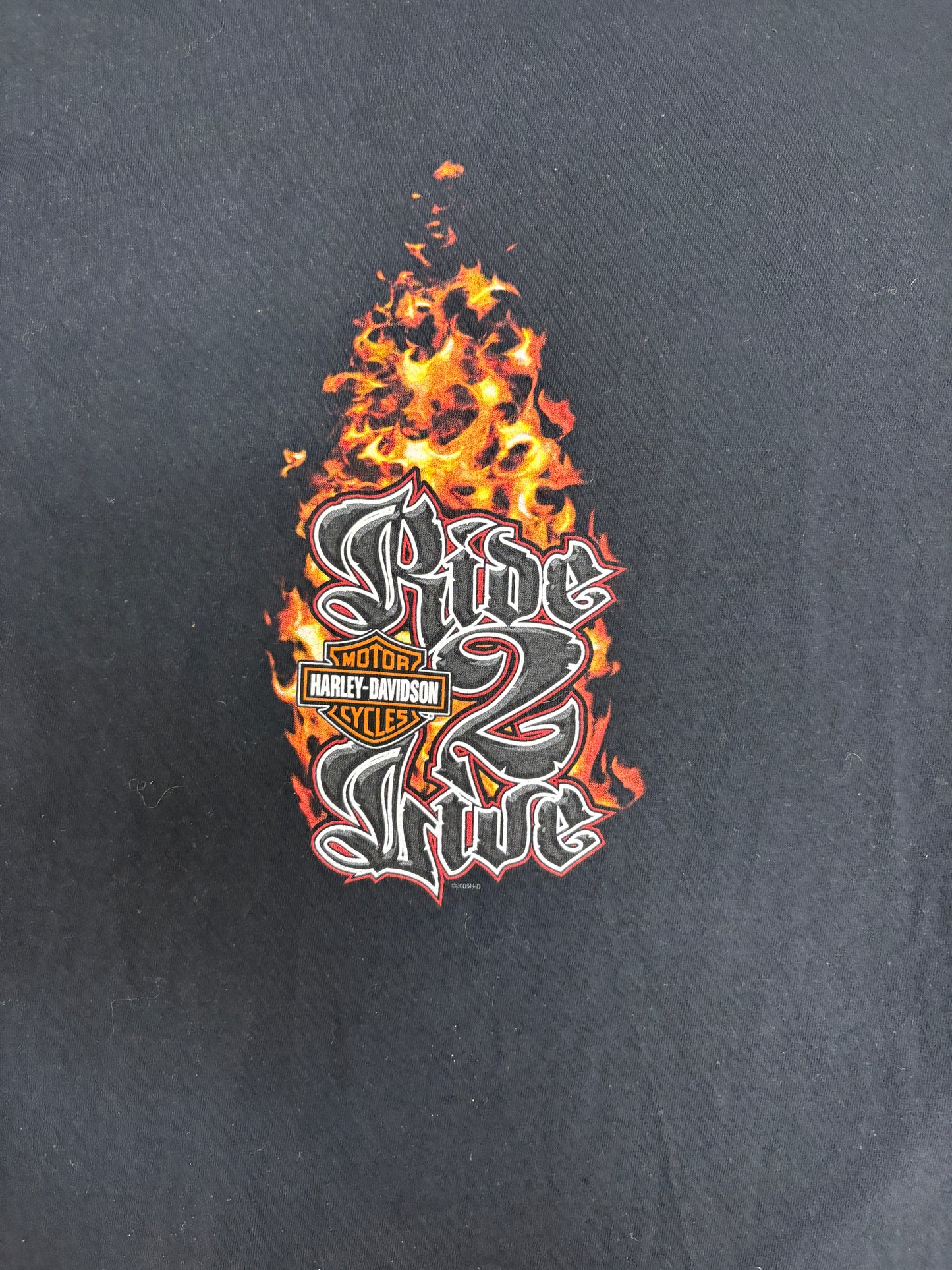 Harley Davidson Battle Creek, Michigan Graphic Tee | Size X-Large | Vintage 2000s Biker Black T-Shirt |