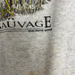 Deer Nature Sauvage Graphic Crewneck | Size Large | Vintage 1990s Animal Grey Sweater |