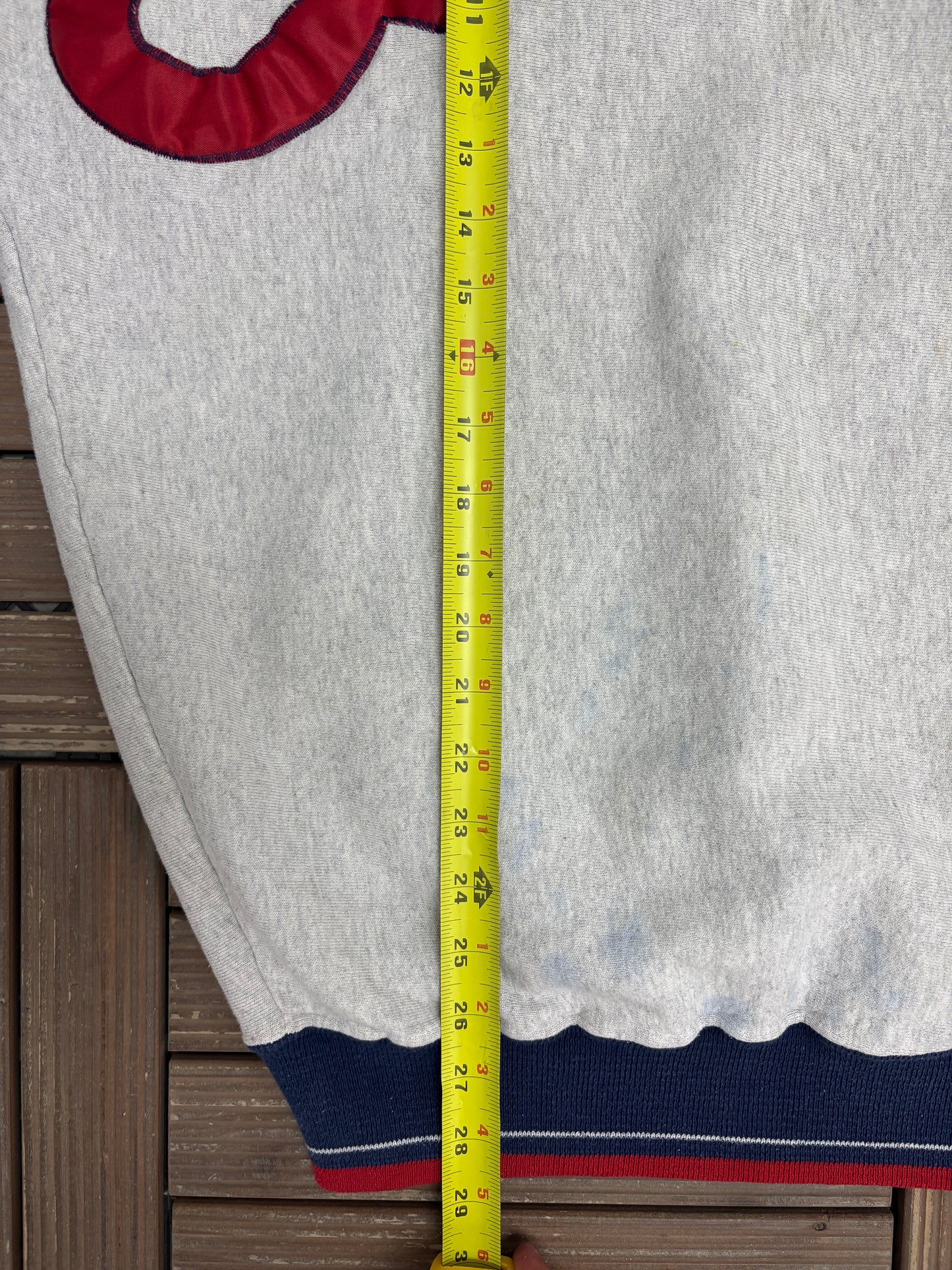 Cleveland Indians Wingspan Graphic Crewneck | Size X-Large | Vintage 1990s MLB Baseball Grey Sweater |