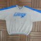 Detroit Lions Stitched Graphic Crewneck | Size XX-Large | Vintage 2000s NFL Football Grey Sweater |