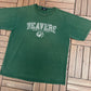 Bemidji State Beavers Graphic Tee | Size X-Large | Vintage 2000s Green College T-Shirt |