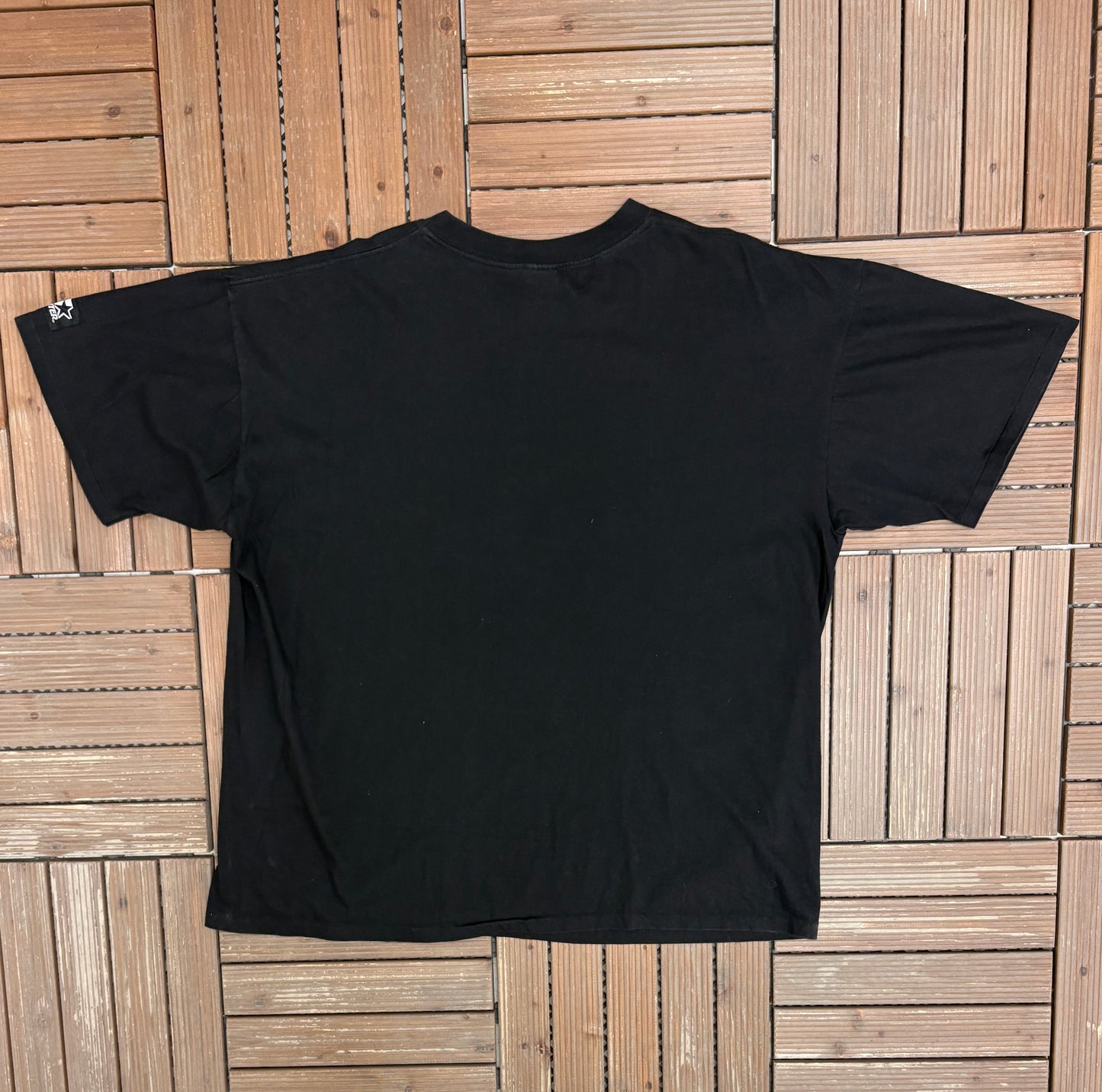 Chicago Blackhawks AOP Graphic Tee | Size X-Large | Vintage 1990s NHL Hockey Black T-Shirt |