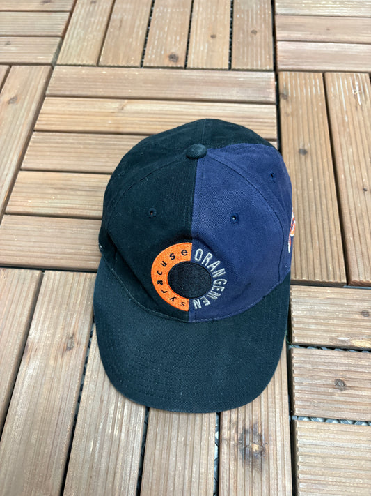 Syracuse Orangemen Graphic Hat | Snap Back | Vintage 1990s College Bluack Cap |