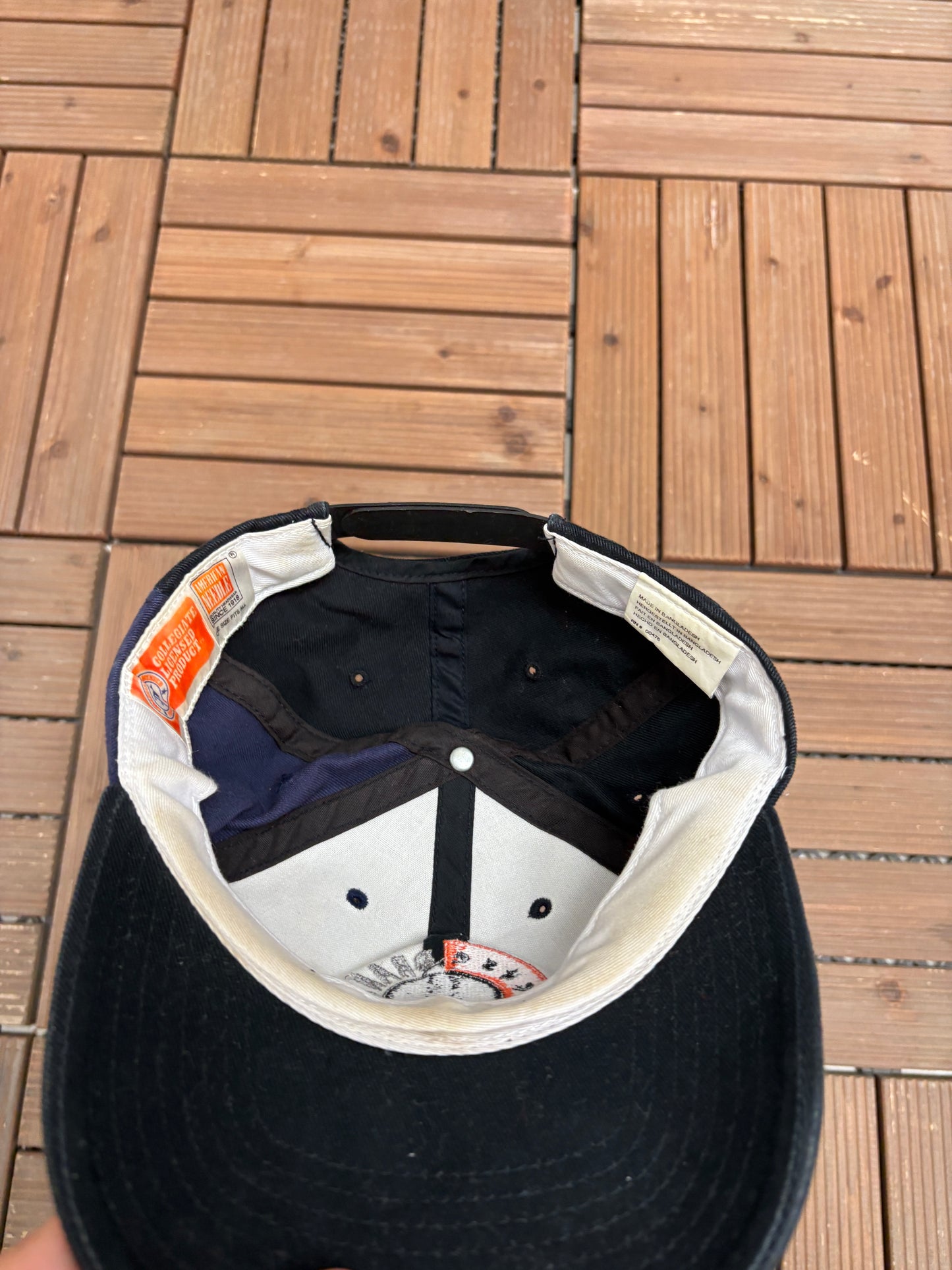 Syracuse Orangemen Graphic Hat | Snap Back | Vintage 1990s College Bluack Cap |