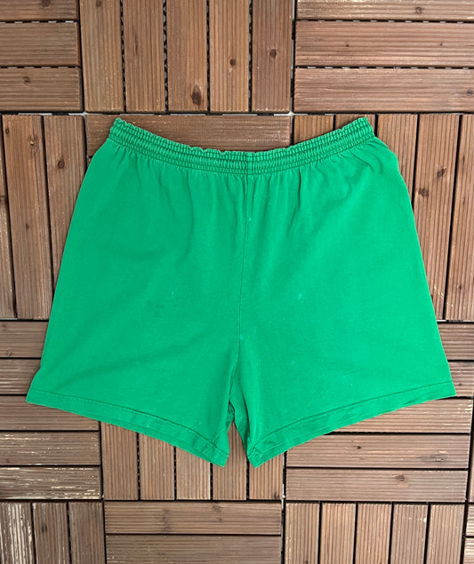 Russell Athletics Green Athletic Shorts | Size X-Large | Vintage 1990s Branded Green Shorts |