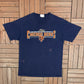 Chicago Bears 1996 Schedule Graphic Tee | Size Large | Vintage 1990s NFL Football Blue T-Shirt |