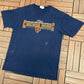 Chicago Bears 1996 Schedule Graphic Tee | Size Large | Vintage 1990s NFL Football Blue T-Shirt |