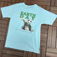 Earth Day 1990 Graphic Tee | Size X-Large | Vintage 1990s Single Stitch Animal Blue T-Shirt |