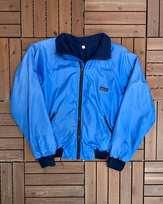 Patagonia Logo Graphic Windbreaker | Size Small | Vintage 2000s Patagonia Blue Jacket |