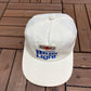 Labatt's Blue Light Beer Graphic Hat | Snap Back | Vintage 1990s Promotional White Cap |
