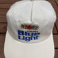 Labatt's Blue Light Beer Graphic Hat | Snap Back | Vintage 1990s Promotional White Cap |