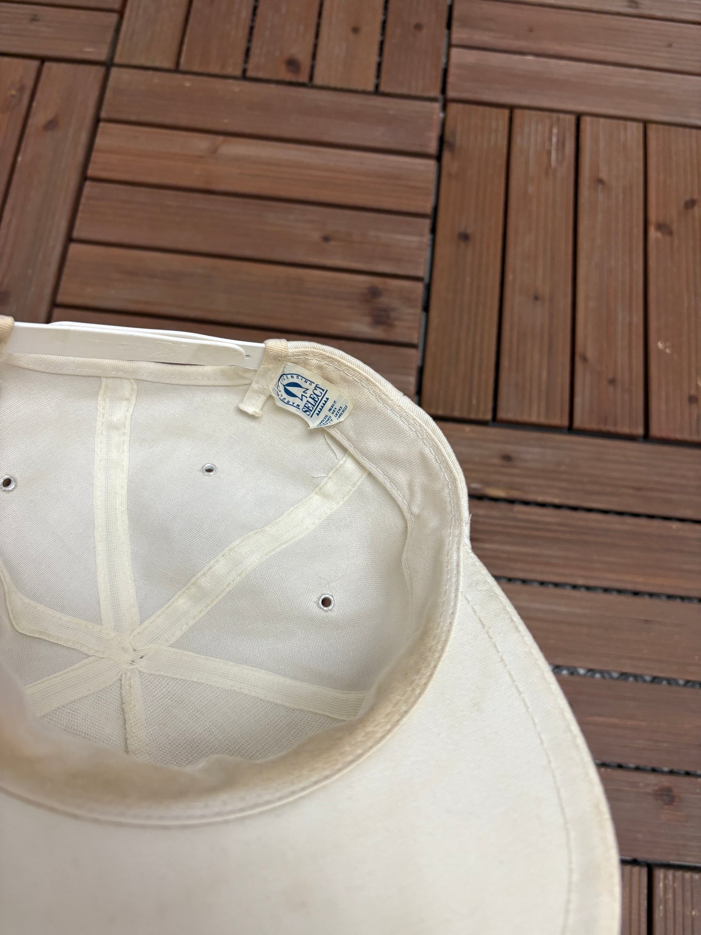 Labatt's Blue Light Beer Graphic Hat | Snap Back | Vintage 1990s Promotional White Cap |