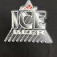 Labatt Ice Beer Graphic Tee | Size X-Large | Vintage 1990s Promotional Black T-Shirt |