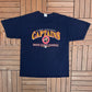 Lake County Captains Graphic Tee | Size X-Large | Vintage 2000s MiLB Baseball Blue T-Shirt |