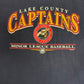 Lake County Captains Graphic Tee | Size X-Large | Vintage 2000s MiLB Baseball Blue T-Shirt |