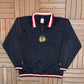 Chicago Blackhawks Stitched Graphic Sweater | Size Large | Vintage 1990s NHL Hockey Black Sweater |