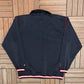 Chicago Blackhawks Stitched Graphic Sweater | Size Large | Vintage 1990s NHL Hockey Black Sweater |