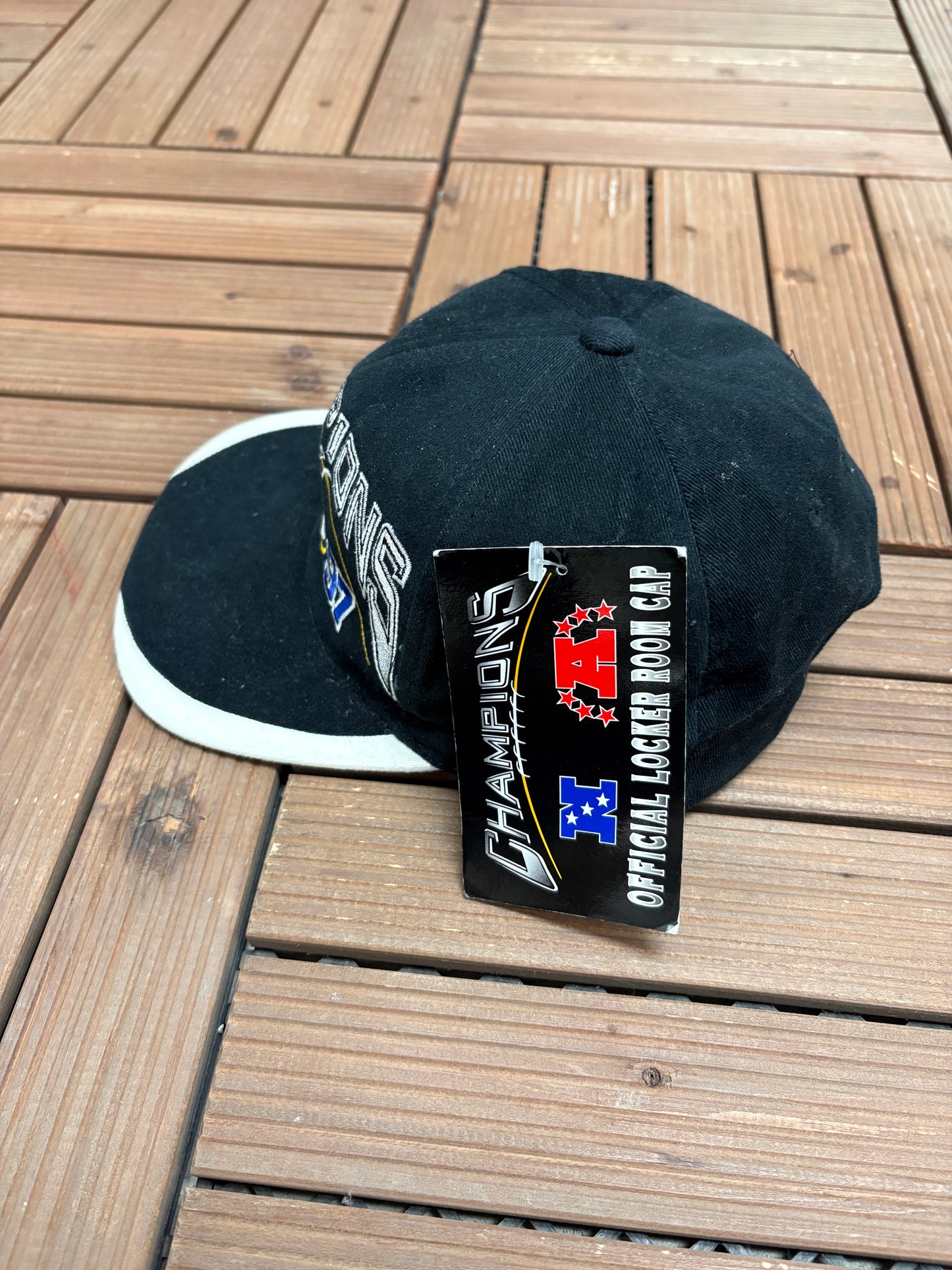 Green Bay Packers 1997 NFC Champions Graphic Hat | Snap Back | Vintage 1990s Sports Specialties NFL Black Cap |