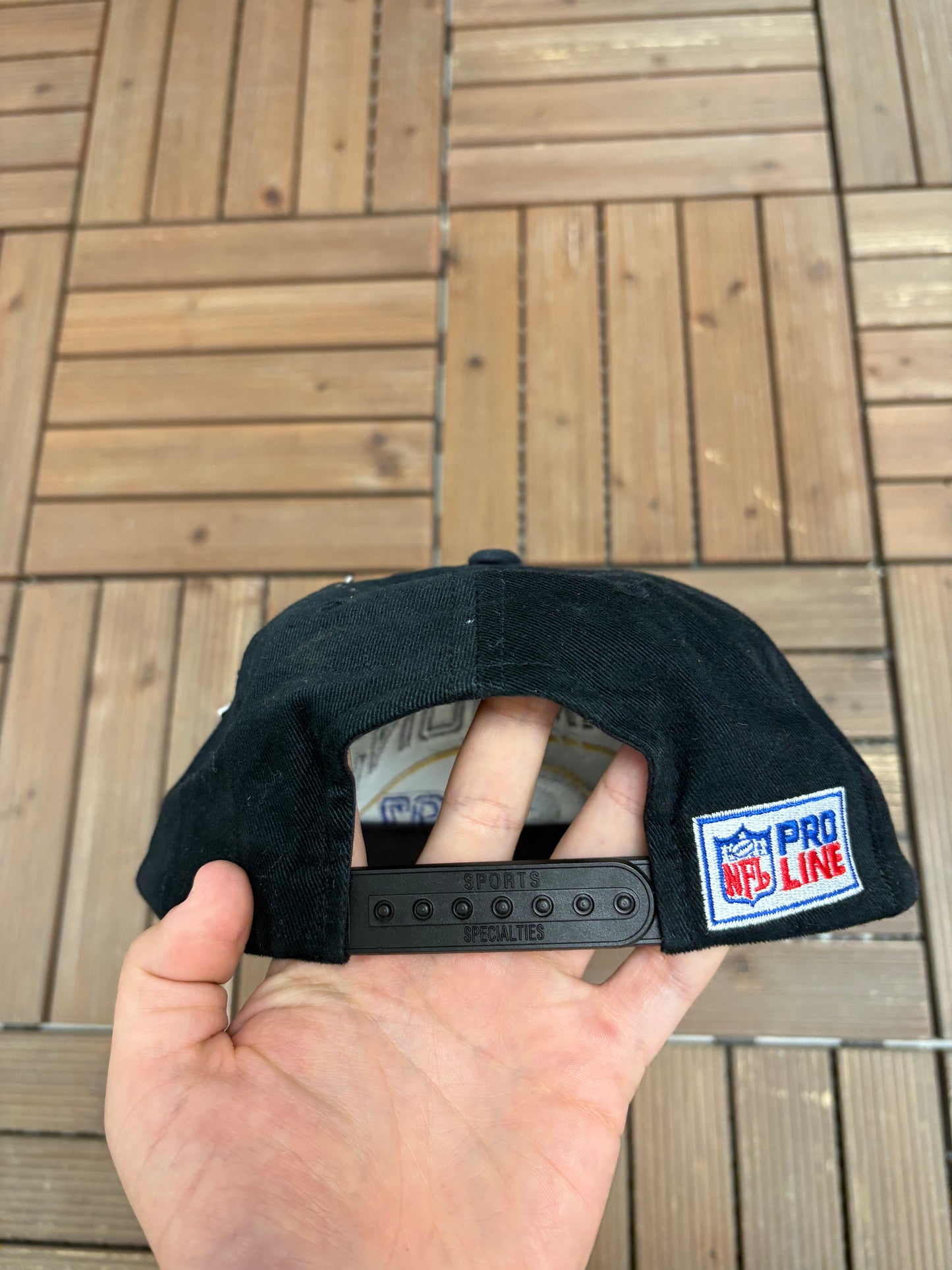 Green Bay Packers 1997 NFC Champions Graphic Hat | Snap Back | Vintage 1990s Sports Specialties NFL Black Cap |