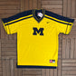 Michigan Wolverines Nike Warm Up Graphic Tee | Size Large | Vintage 2000s Yellow College Nike Swoosh T-Shirt |