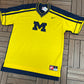 Michigan Wolverines Nike Warm Up Graphic Tee | Size Large | Vintage 2000s Yellow College Nike Swoosh T-Shirt |