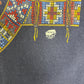 Native & Bald Eagle Graphic Tee | Size Large | Vintage 1990s Scenic Blue T-Shirt |