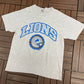 Detroit Lions Graphic Tee | Size Large | Vintage 1990s NFL Football Grey T-Shirt |