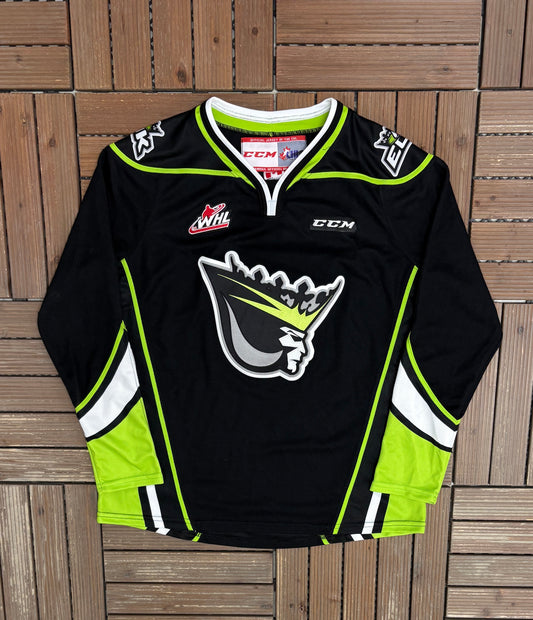 Edmonton Oil Kings Hockey Jersey | Size Large | Vintage 2000s Black WHL Hockey Jersey |