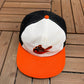 Baltimore Orioles Embroidered Hat | Snap Back | Vintage 1980s MLB Baseball White Cap |