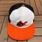 Baltimore Orioles Embroidered Hat | Snap Back | Vintage 1980s MLB Baseball White Cap |