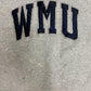 Western Michigan University Broncos Stitched Graphic Crewneck | Size Medium | Vintage 2000s College Grey Sweater |