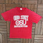 Ohio State Buckeyes Graphic Tee | Size Large | Vintage 1990s Starter College Red T-Shirt |